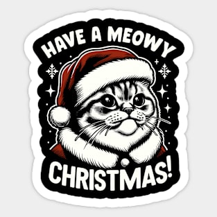 Cat Meme Ugly Christmas Women Men Kids Funny Cat Christmas Sticker